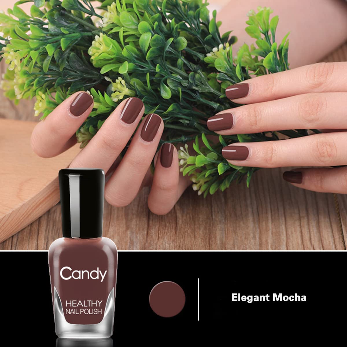 Non Toxic Nail Polish Set, Easy Peel Off and Fast Dry NailPolish Set for Pack, Eco Friendly & Organic Water Based Nail Polish for Women,Teens (6 Bottles)