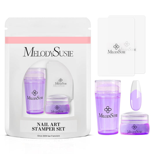 MelodySusie French Nail Stamper, Nail Stamper Kit, Silicone Nail Stamp, Long and Short Stampers