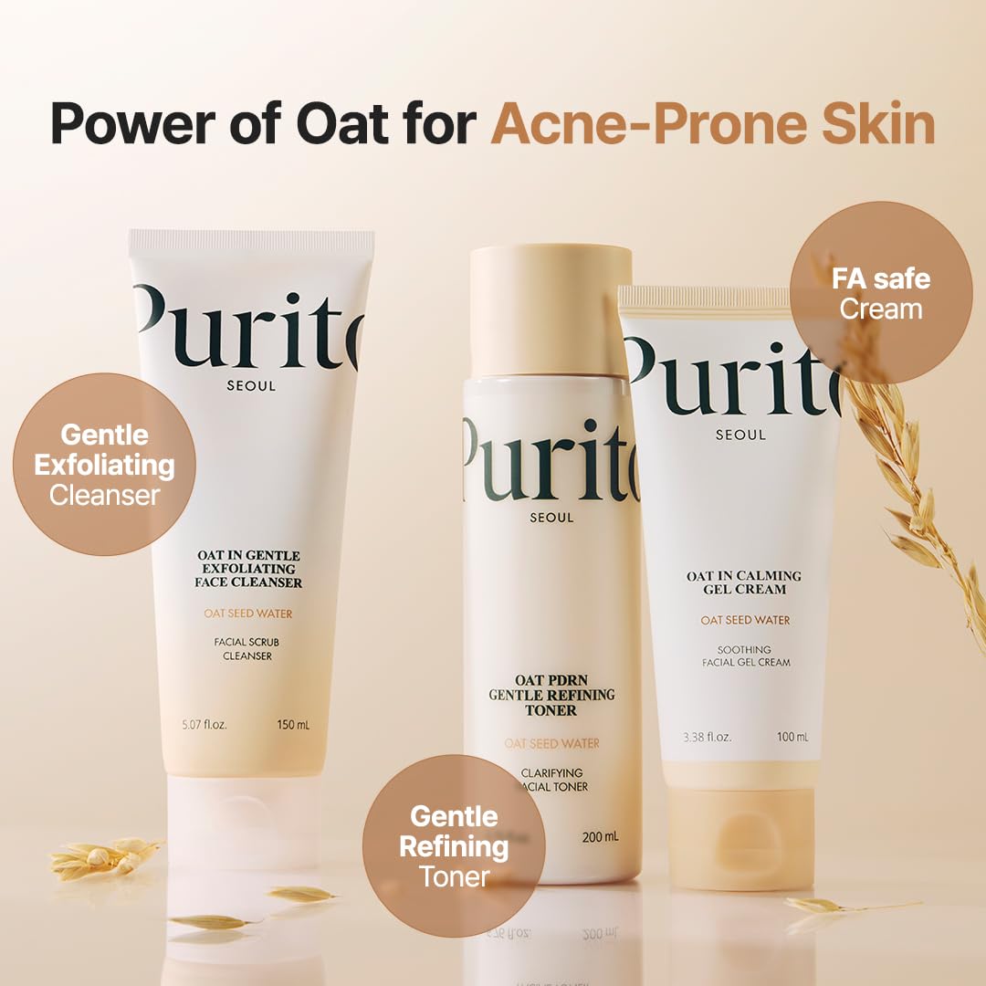 PURITO Oat PDRN Refining Toner | Exfoliating Acne Skin Facial Toner