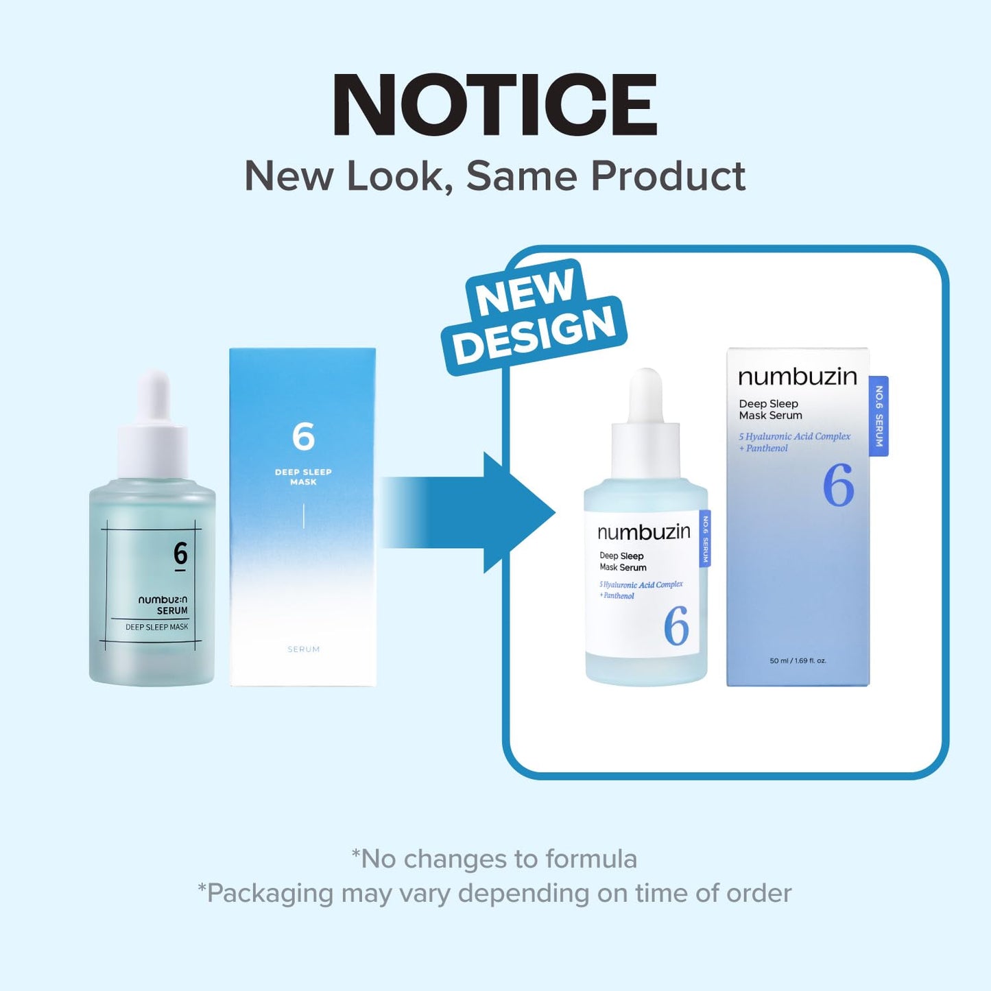 numbuzin No.6 Hyaluronic Acid Serum | Deep Sleep Mask Serum, Iceland Glacier Water for Deep