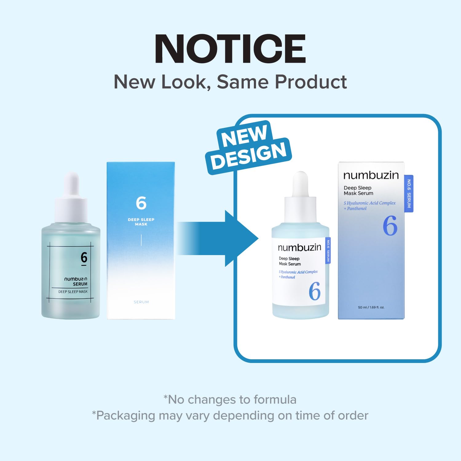 numbuzin No.6 Hyaluronic Acid Serum | Deep Sleep Mask Serum, Iceland Glacier Water for Deep
