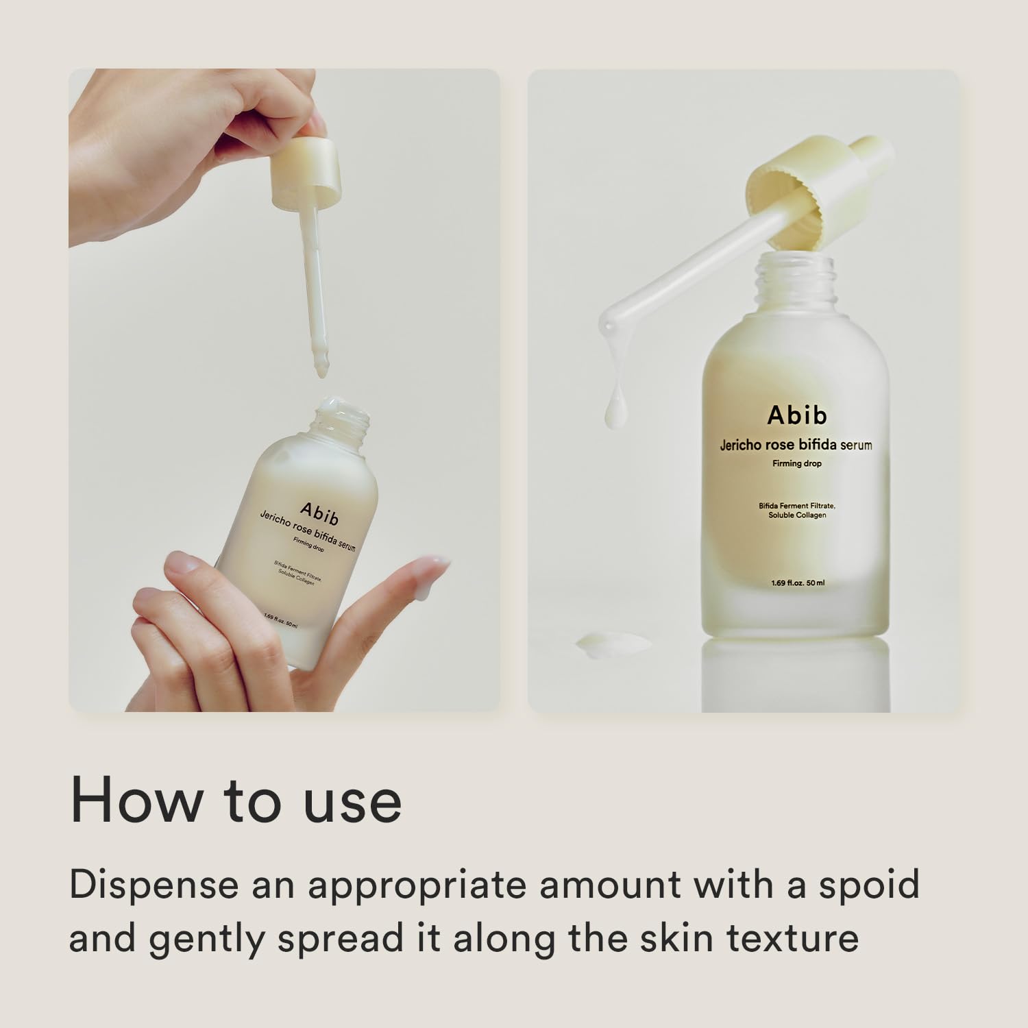 Abib Jericho Rose Bifida Serum Firming Drop 1.69 fl.oz. | Collagen, Peptide, Bakuchiol | Deep