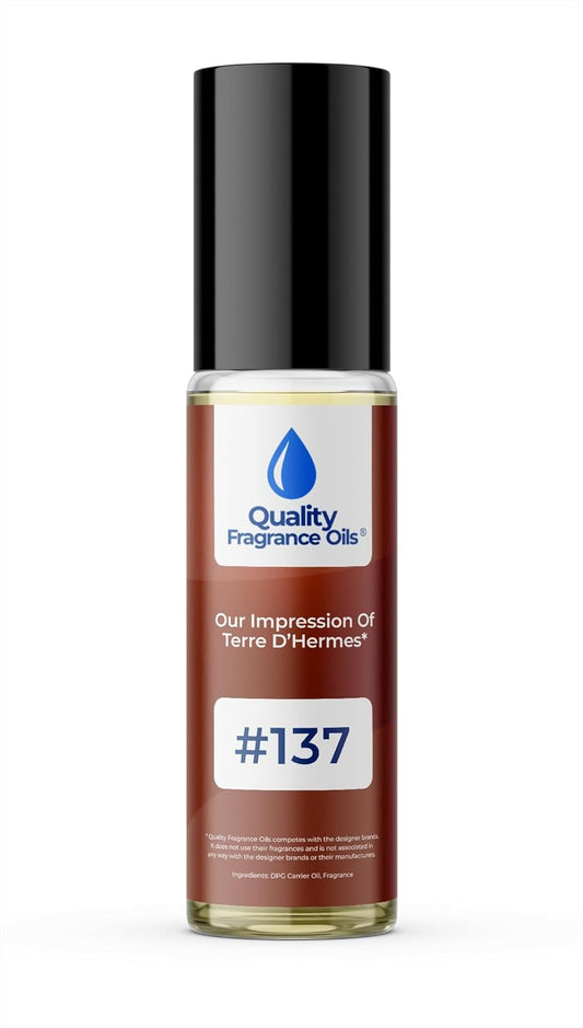 Quality Fragrance Oils' Terre D'Hermes Impression #137 | Long-Lasting Perfume Oil, Alcohol-Free, Strong Scent, 10ml Roll-On | Affordable Alternative to Designer Fragrances