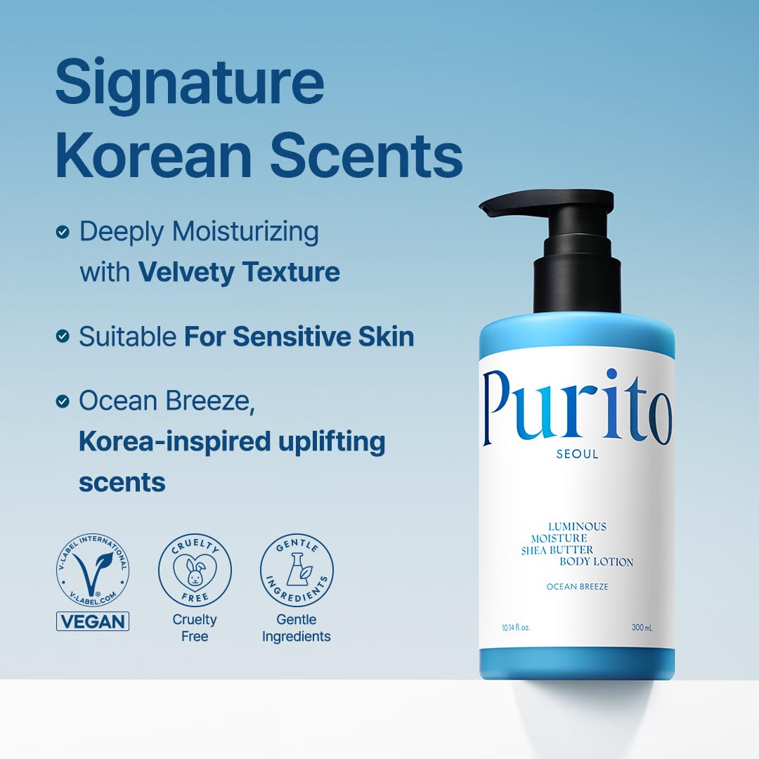 PURITO Shea Butter Lotion (Ocean Breeze) | Body Lotion With Ocean Scent