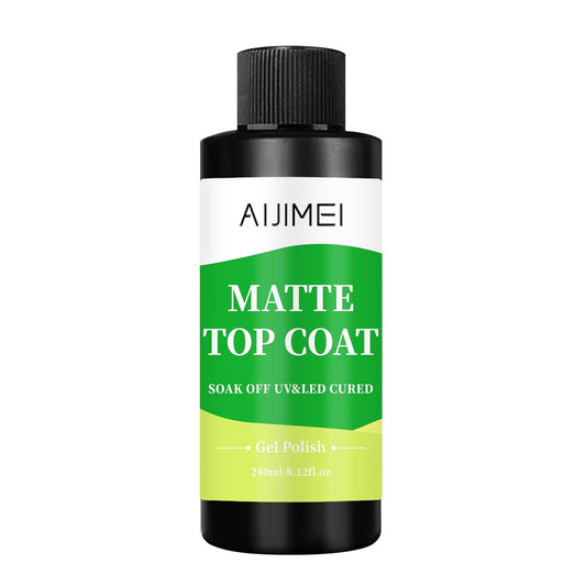 AIJIMEI Elegant Satin Matte Top Coat for Nails Finish Nail Polish Matte Nail Top Coat, Long-Lasting