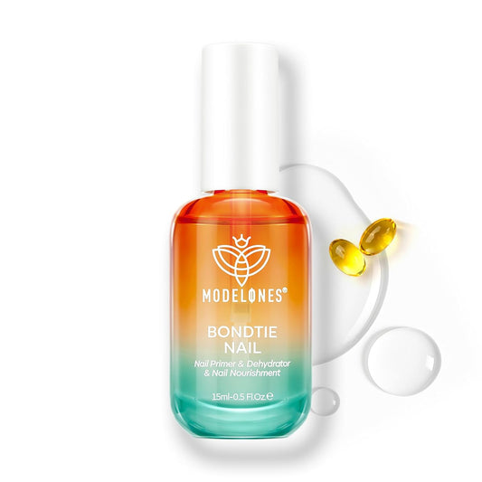 modelones Nail Dehydrator and Primer, 3-in-One Vitamin A+ E & Keratin Nourishing Prep for Nail Glue