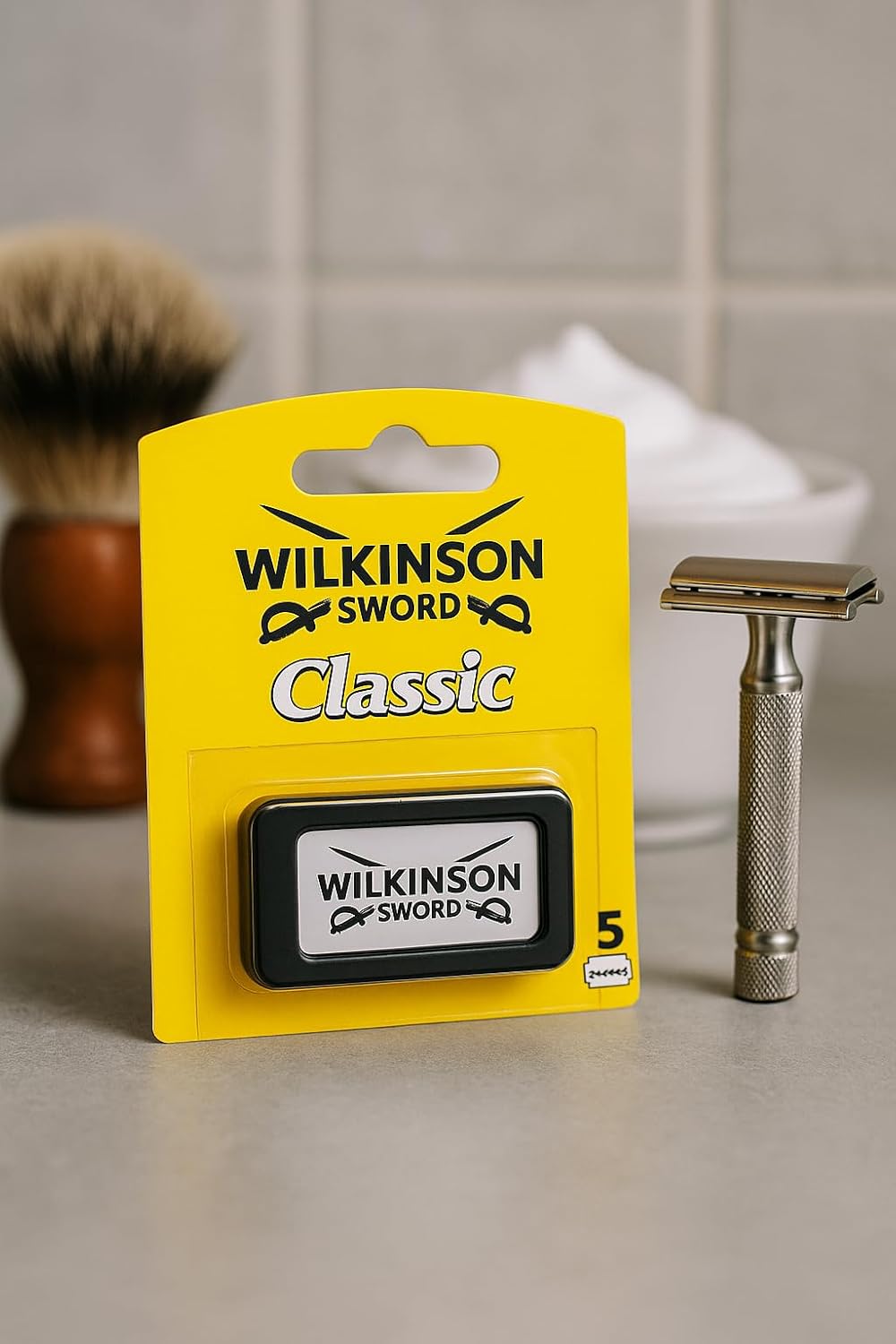 100 Wilkinson Sword Classic Double Edge Safety Razor Blades | German Made Stainless Steel Blades for Smooth, Close Shave | Fits All Double Edge Razors | 20 X 5
