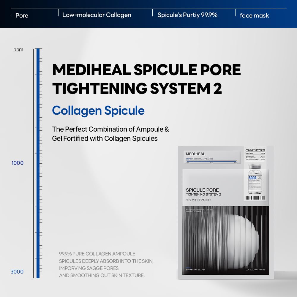 MEDIHEAL Collagen Spicule 3000ppm Hydrogel Mask Set (10ea)