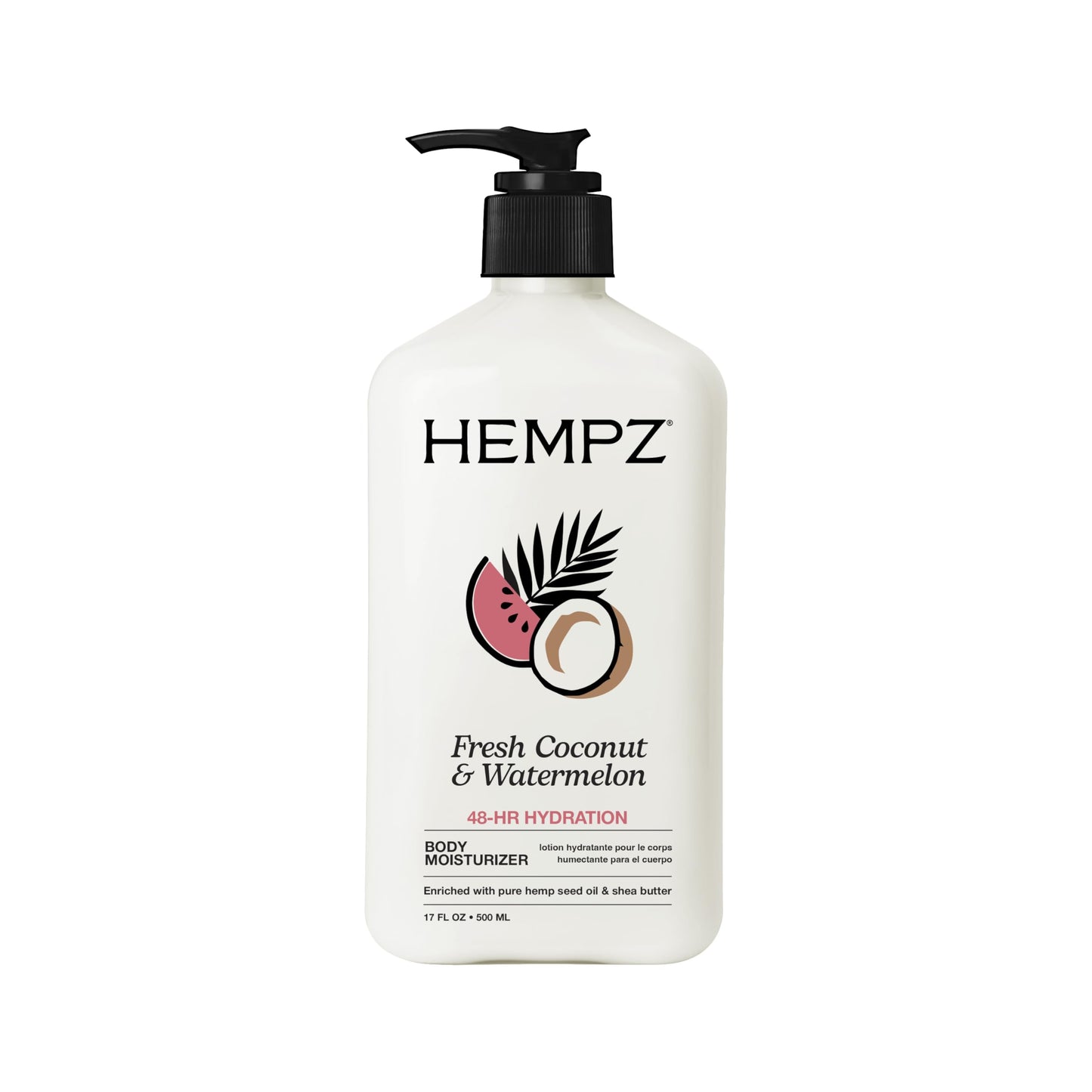 Hempz Body Lotion - Fresh Coconut & Watermelon Daily Moisturizing Cream, Shea Butter Body