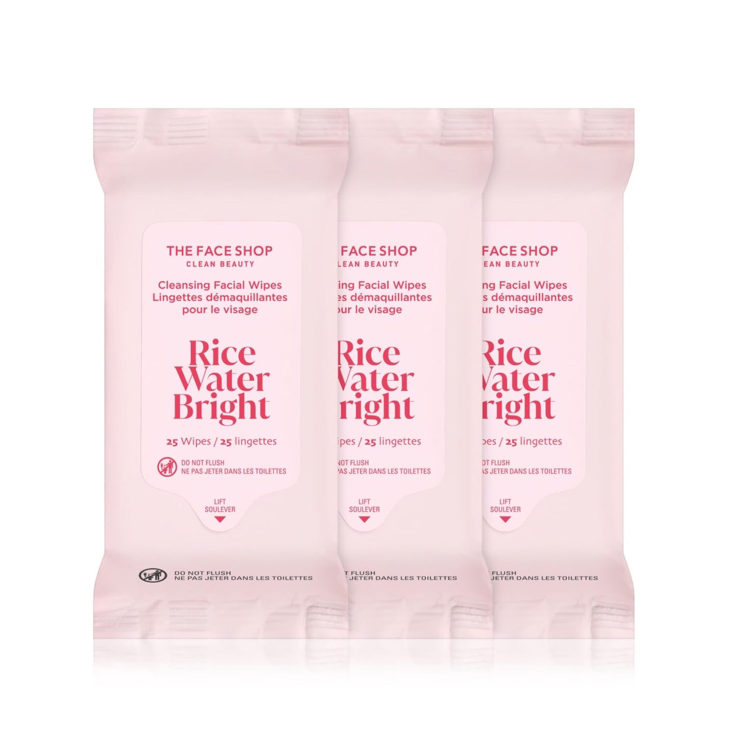 THE FACE SHOP X GLAMZILLA Rice Water Bright Cleansing Wipes On-the-Go Bundle for Face