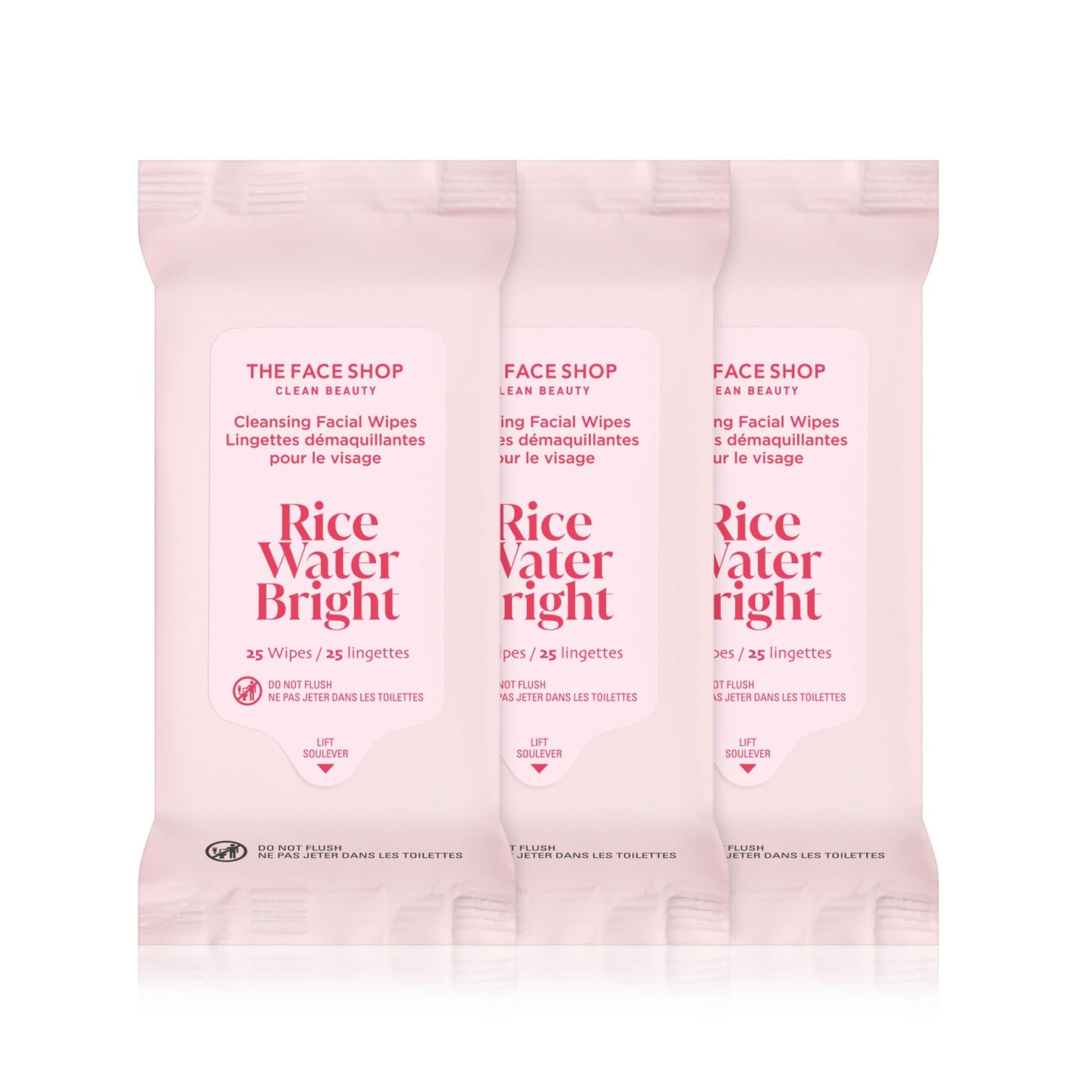 THE FACE SHOP X GLAMZILLA Rice Water Bright Cleansing Wipes On-the-Go Bundle for Face