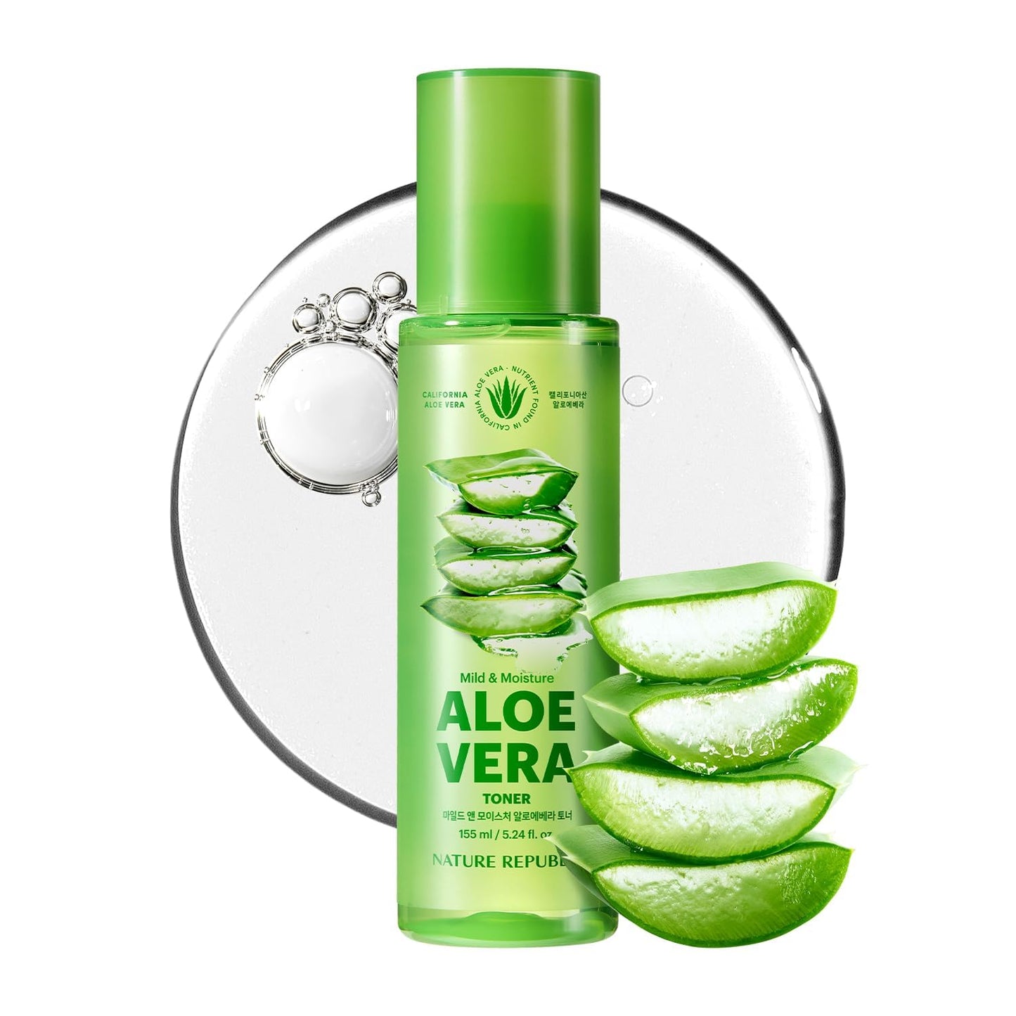 Nature Republic Mild & Moisture Aloe Vera Toner | Soothing & Hydrating Facial Toner, Lightweight