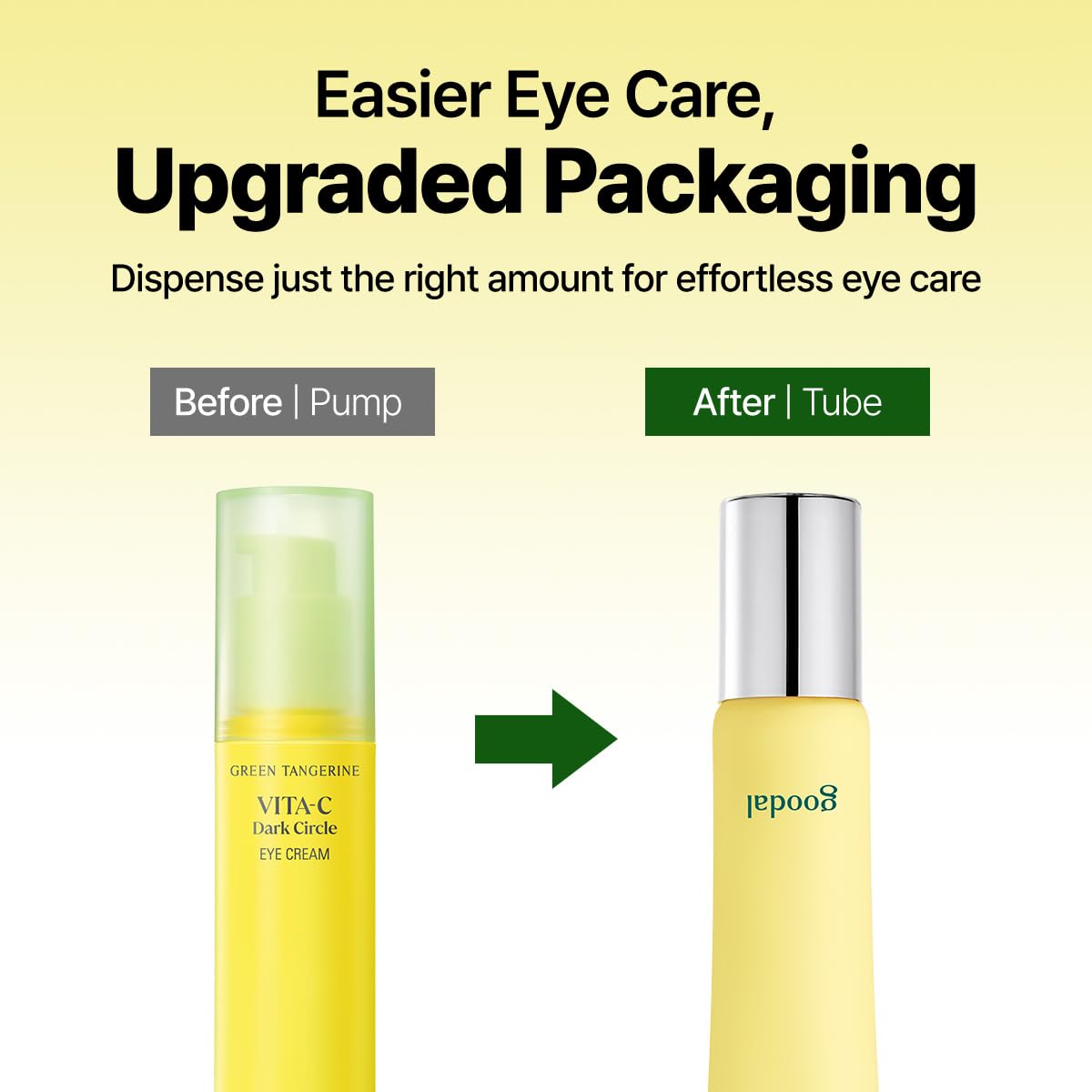 GOODAL Green Tangerine Vitamin C Dark Circle Eye Cream | Intensive Dark Circle Relief and