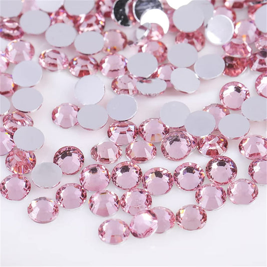 500 Pieces SS30 6mm Flatback Rhinestones Clear Glass Round Gems Crystals for Nail Art DIY Crafts