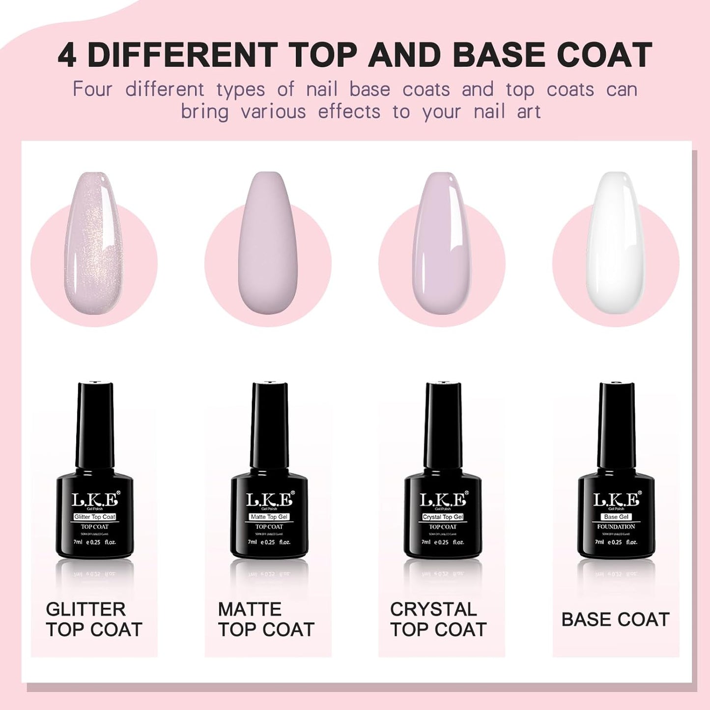 LKEE Gel Nail Polish Kit with U V Light 108W, 65 Pcs Gel Nail Polish Set All Season Gels Nail Kit Essential Manicure Tools for DIY Nails Art Gifts for Women (D3-36SET-SKU1-012001)