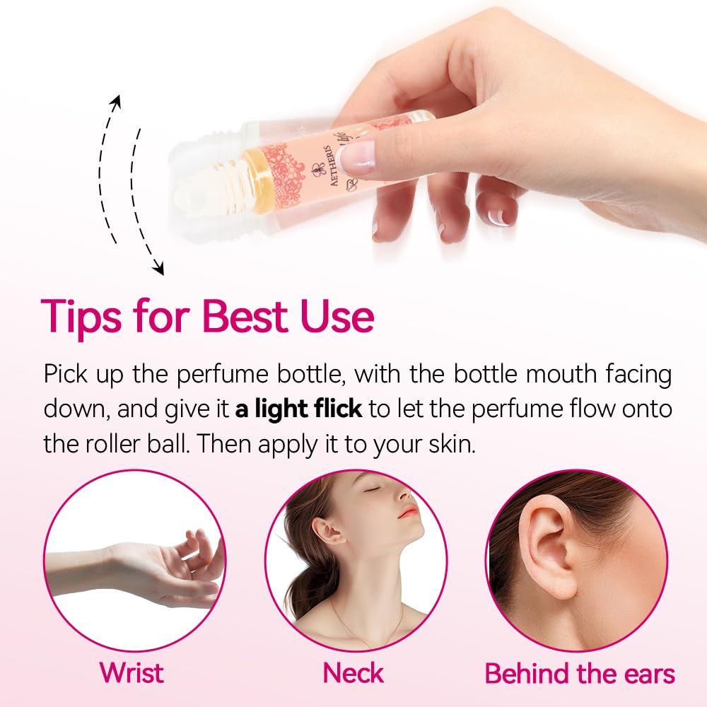 AETHERIS Pheromone Perfume for Women, Fruity Floral, Enhanced scents, A long-lasting roll-on perfume suitable for both daily and date use.