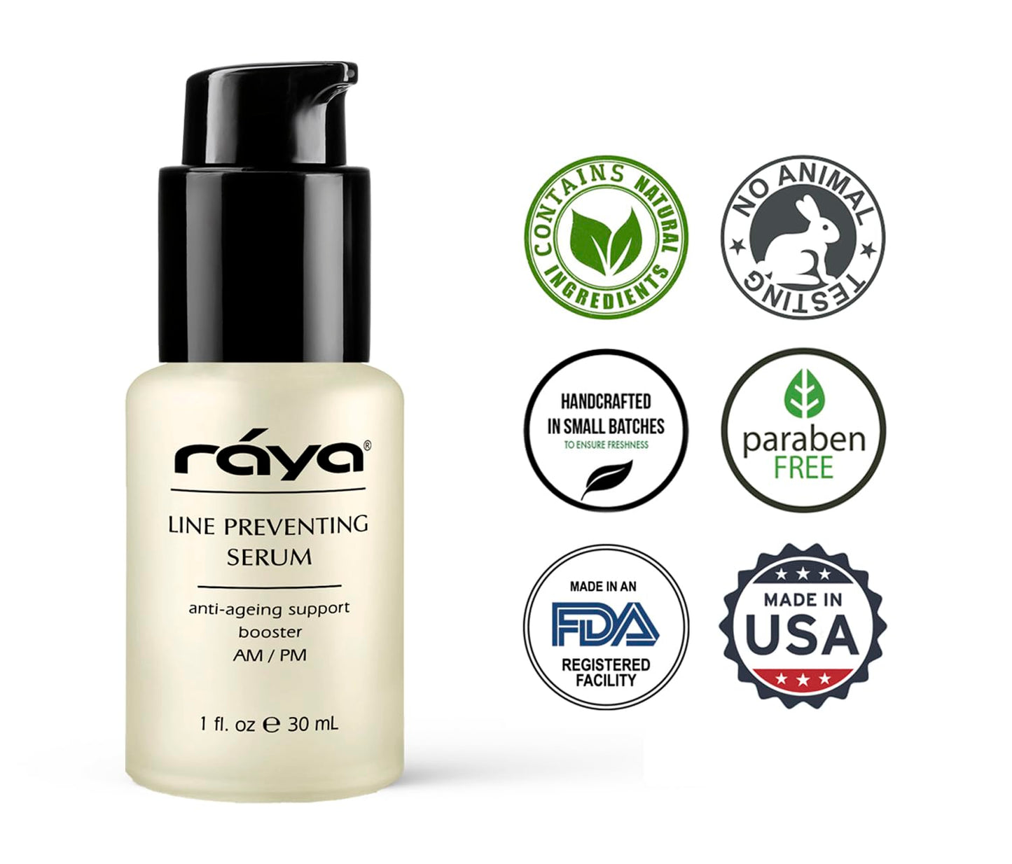 RAYA Line Preventing Serum (507) | Active, Anti-Aging Facial Treatment for All Skin | Helps Reduce Fine Lines and Wrinkles
