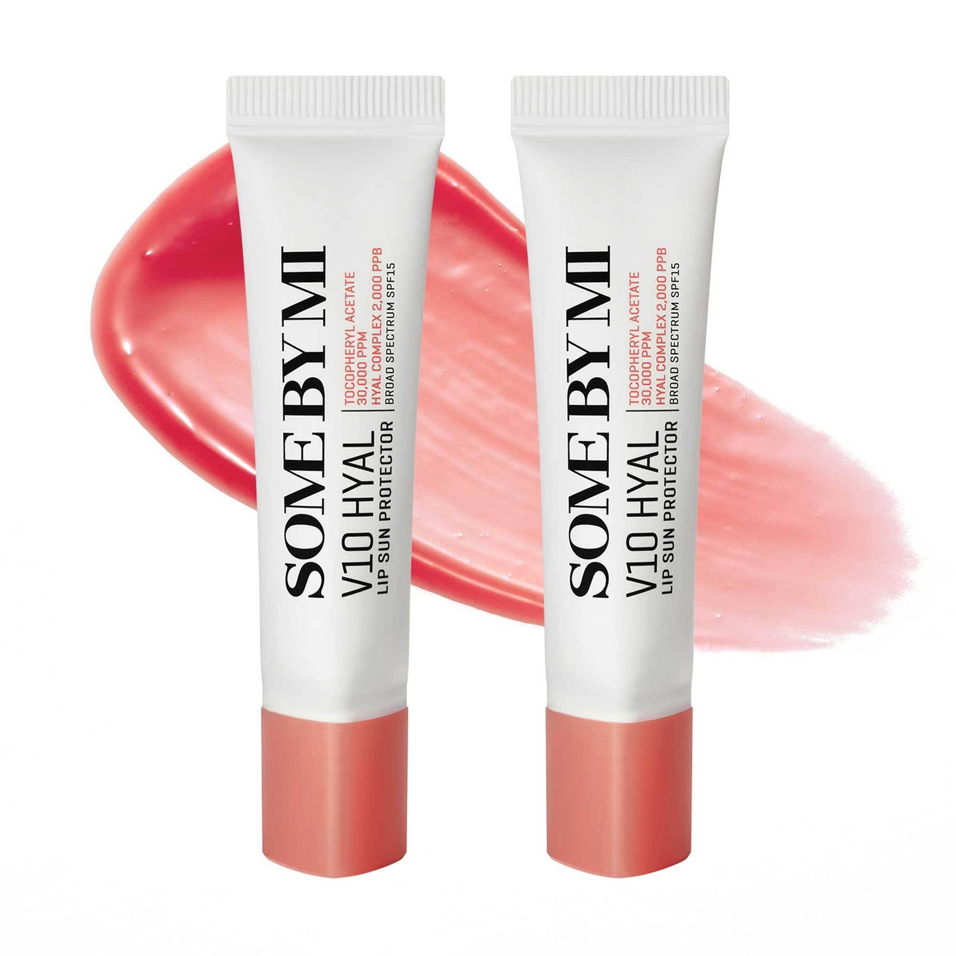 SOME BY MI V10 Hyal Lip Sun Protector Rosy – Pack of 2, 0.46oz – Korean Tinted Glow SPF 15