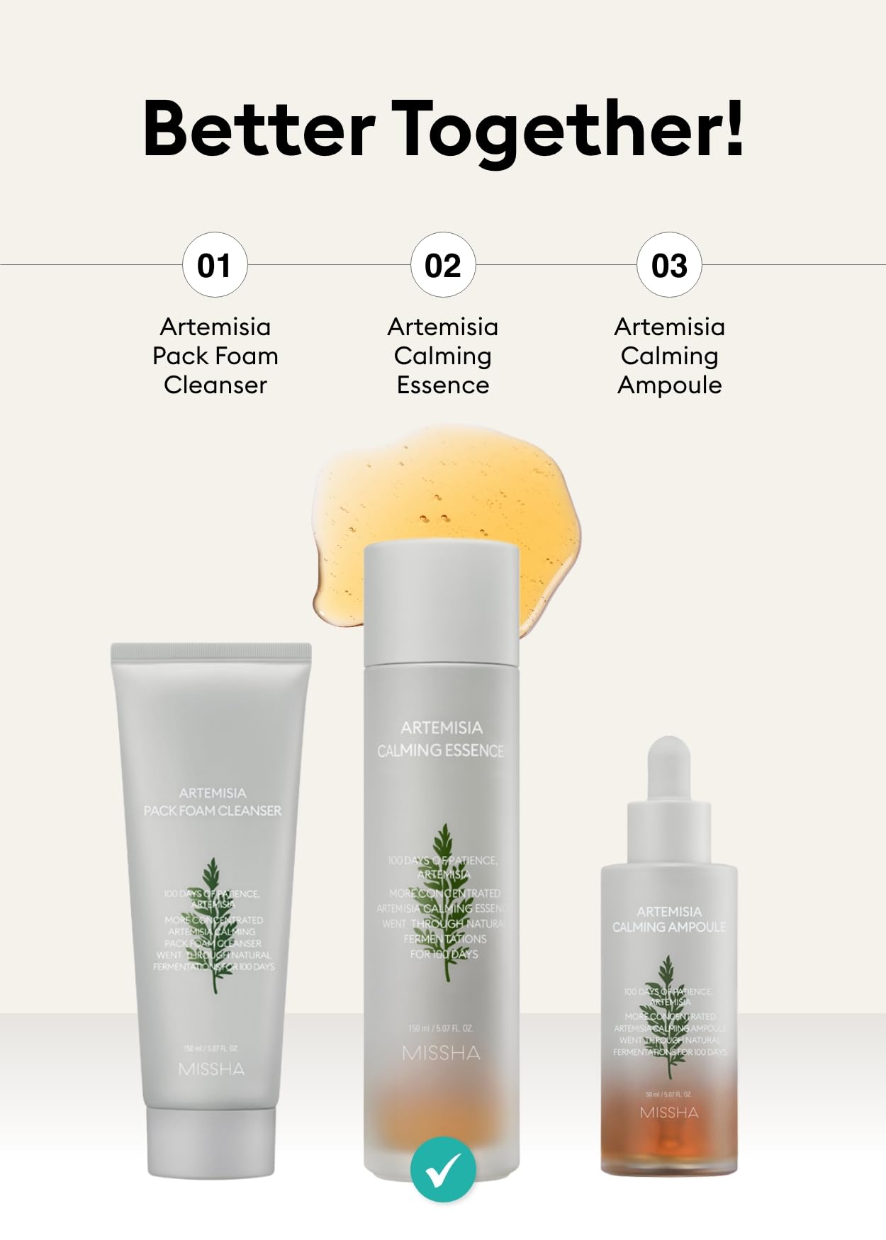 MISSHA Artemisia Calming Essence Korean Toner Mugwort 5.07 oz