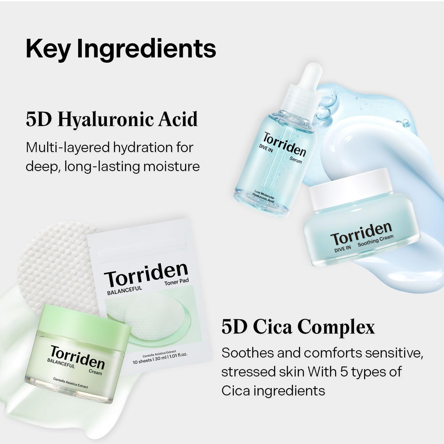 Torriden Softly Hydration Heroes DIVE IN Serum 1.69 fl.oz.+DIVE IN Soothing Cream 3.38
