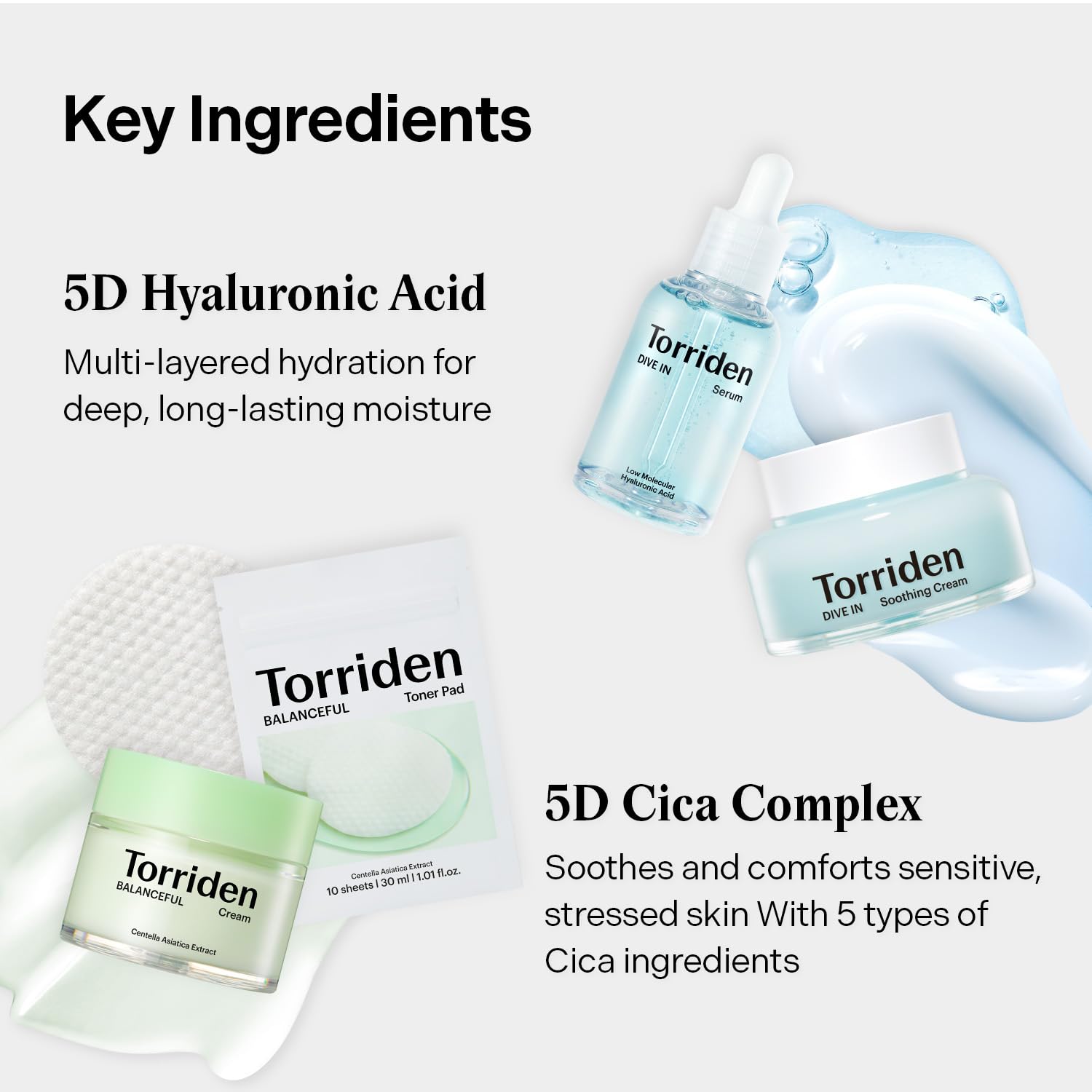 Torriden Softly Hydration Heroes DIVE IN Serum 1.69 fl.oz.+DIVE IN Soothing Cream 3.38