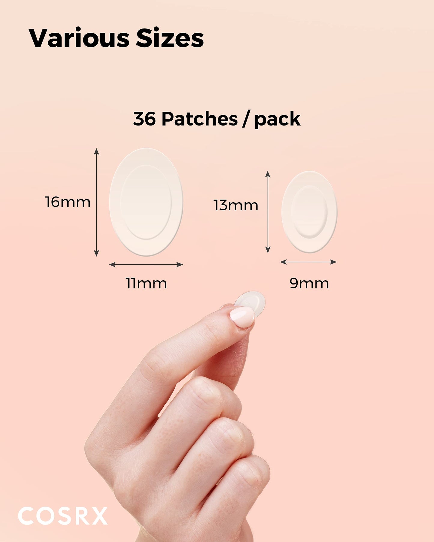 COSRX Master Patch Intensive, Oval-Shaped Pimple Patches (36 Counts)
