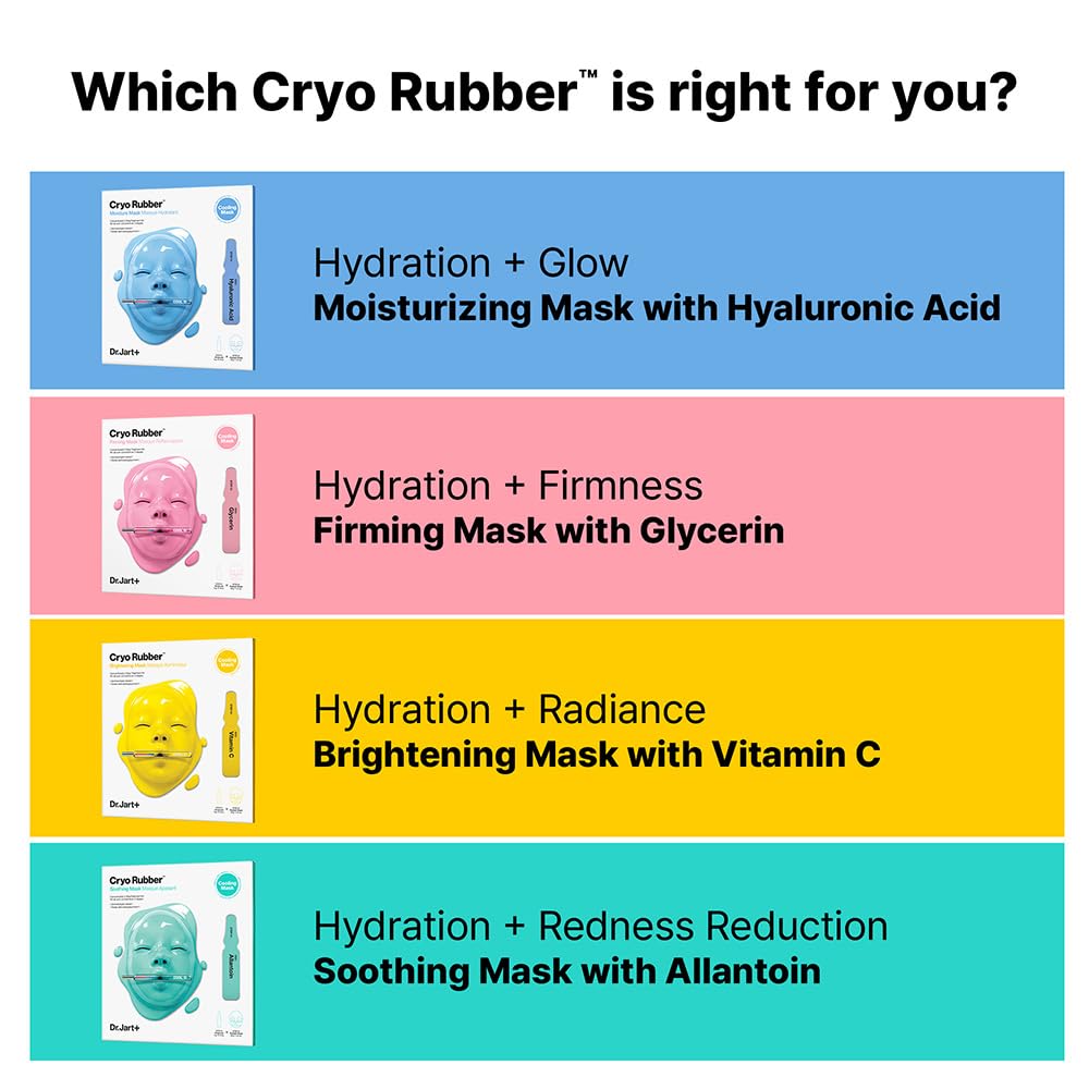 Dr.Jart+ Cryo Rubber Brightening Korean Face Mask with Niacinamide| Korean Skin Care | Travel Size