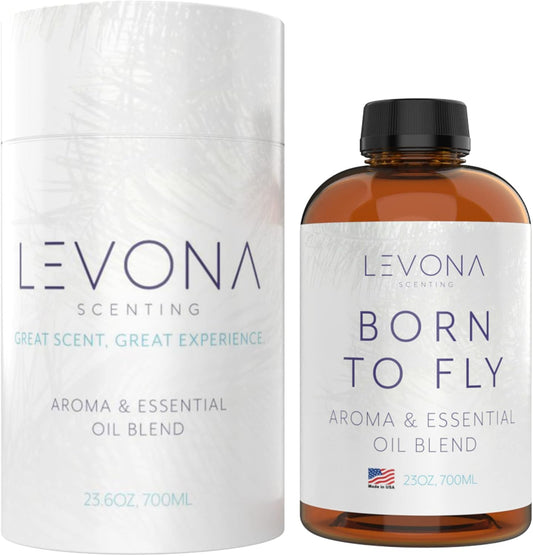 Levona Scent Essential Oil for Diffuser: Home Luxury Fragrance Scent - Aroma Diffuser Oil Refill - Hotel Diffuser Essential Oils for Humidifiers - 700 Ml/ 23oz Essential Oils - Born to Fly