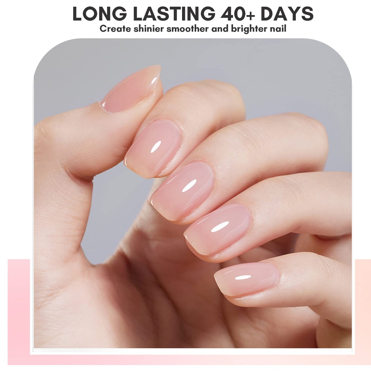 Makartt Nail Strengthener Gel Base & Top Coat Kit, 3Pcs 8ML, Long-Lasting Base & No Wipe Top Coat for Damaged Thin Nails, UV/LED Lamp Required, Promotes Nail Growth