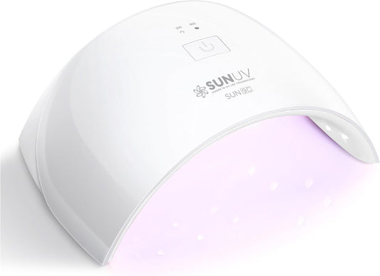 SUNUV LED UV Light for Nails, UV Dryer for Gel Polish Nail Lamp with Sensor 2 Timers SUN9C White