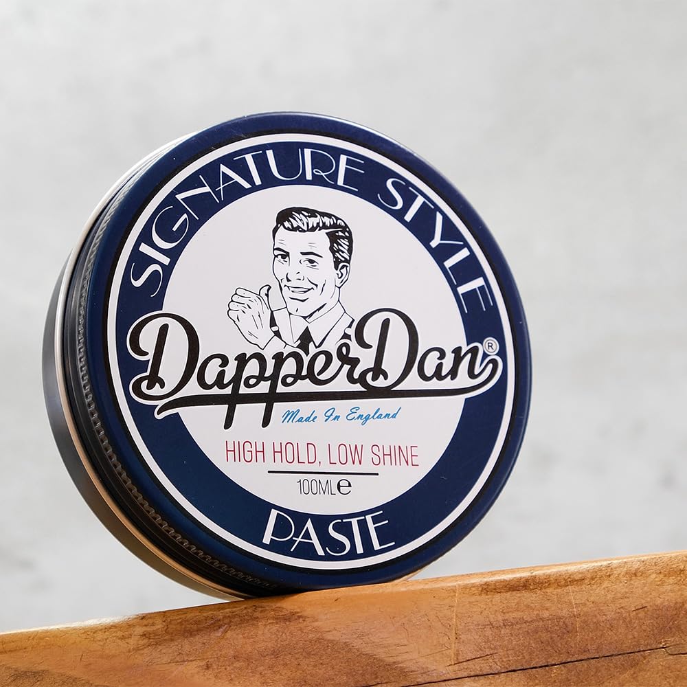 Dapper Dan Signature Style Paste, High Hold Low Shine Hair Paste for Men, For Short to Medium Length Hair, Reworkable Paste, Signature Cologne Fragrance, 3.38 fl oz