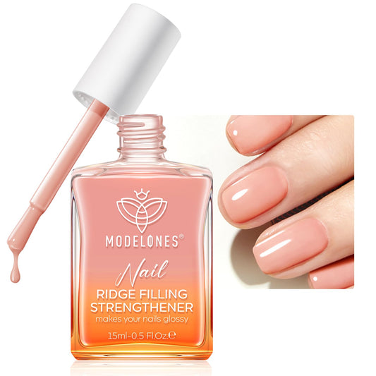 modelones Nail Strengthener and Growth Nail Hardener Extra Strong and Growth Nude Nail Polish Nail