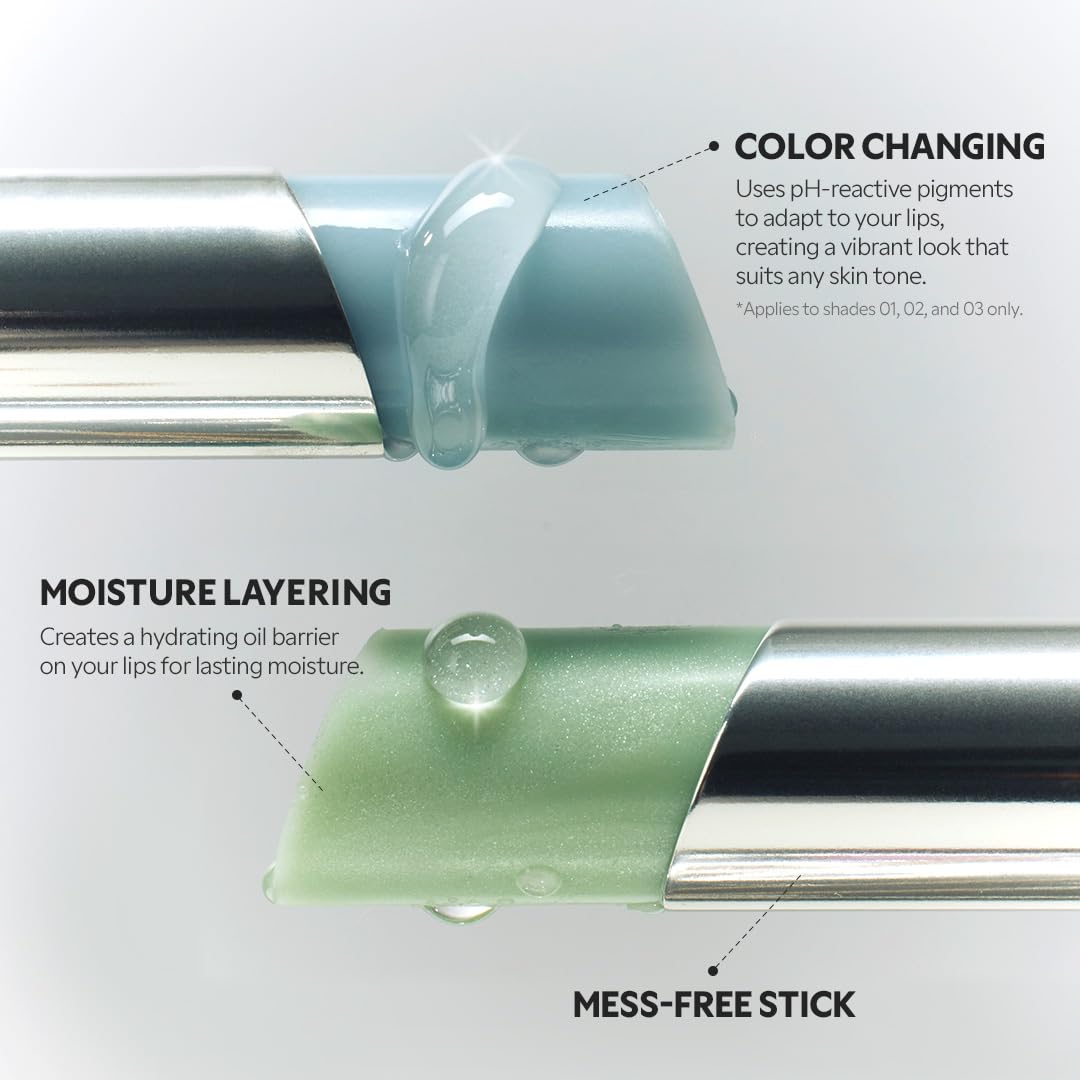 TIRTIR Water Mellow Lip Balm, 03 Peach Lemony, 0.11 Fl Oz – pH Color Changing Organic Korean Lip Care, Lightweight Deep Hydration Lip Moisturizer for Women Men, Paraben Free