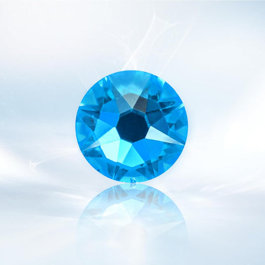 Novani Capri Blue Rhinestones 1440pcs Flat Back Round Rhinestone Style 2088 Sparkly Crystal