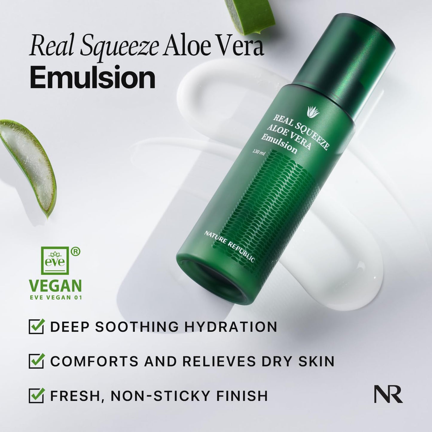 Nature Republic Real squeeze aloe vera Emulsion | Hydrating & Moisturizing Facial Lotion