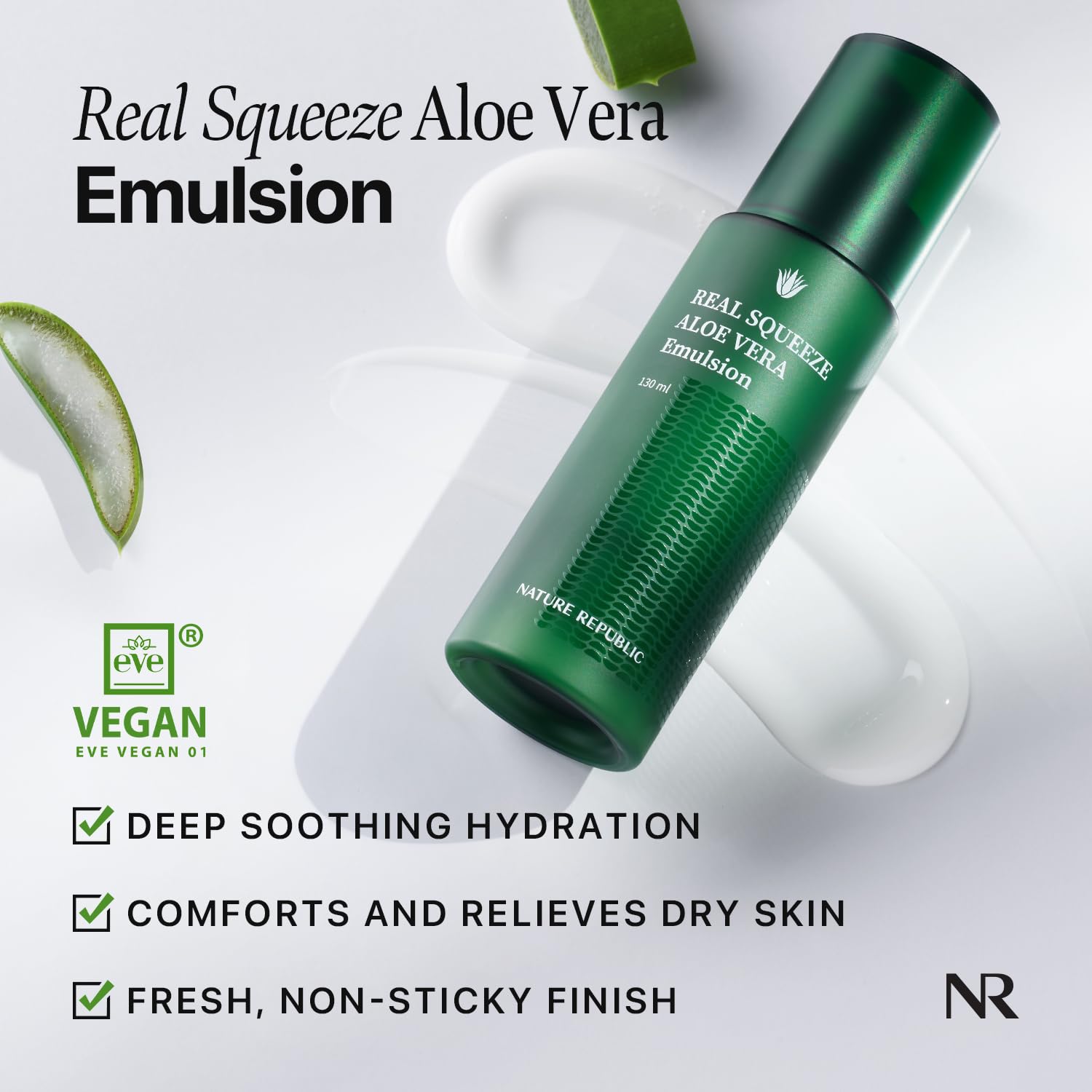 Nature Republic Real squeeze aloe vera Emulsion | Hydrating & Moisturizing Facial Lotion
