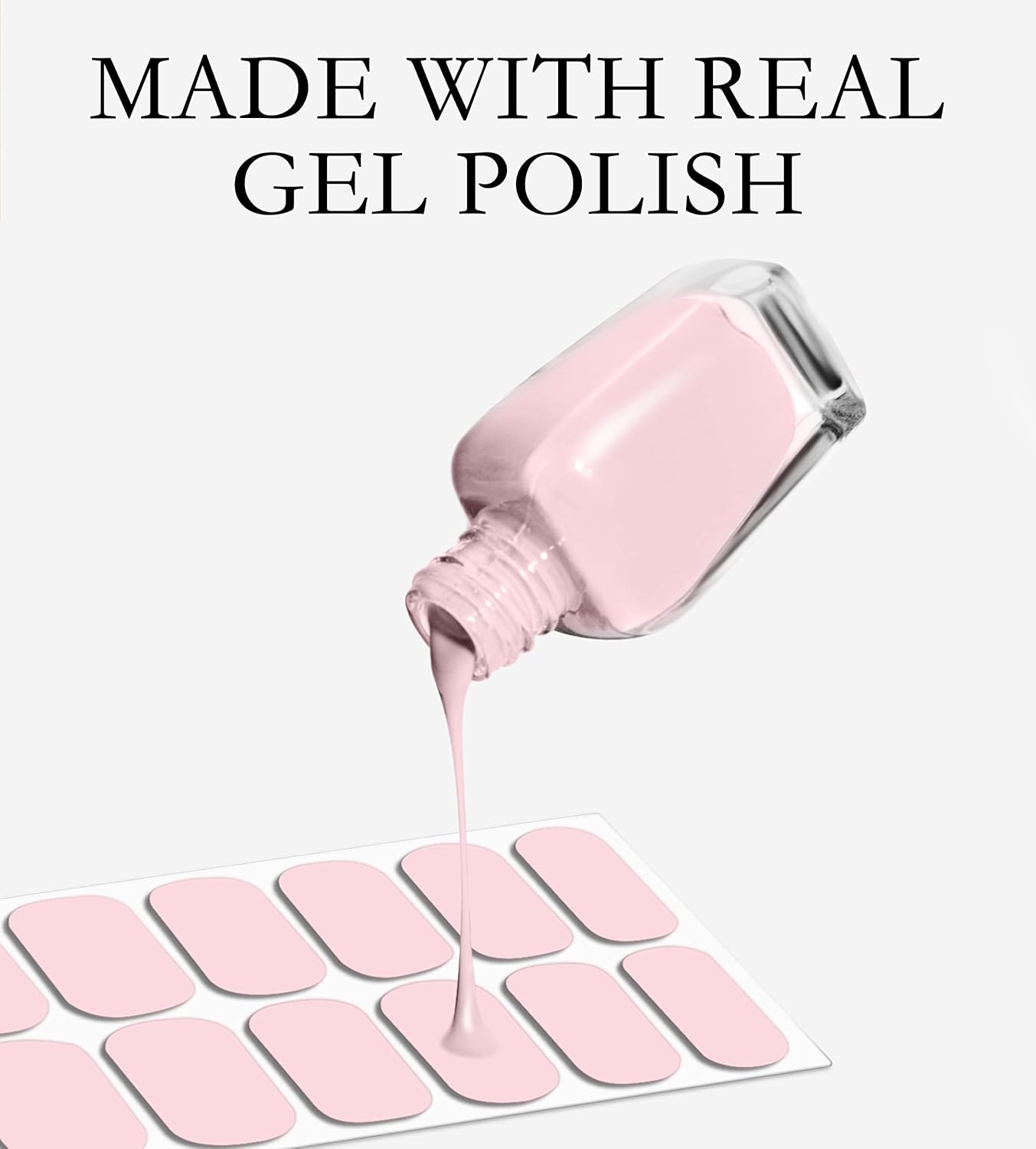 Nail Polish Strips Long Lasting, 20Pcs Wraps, Easy Apply& Remove Salon Quality Gel Nail Stickers (Golden evening Gown)
