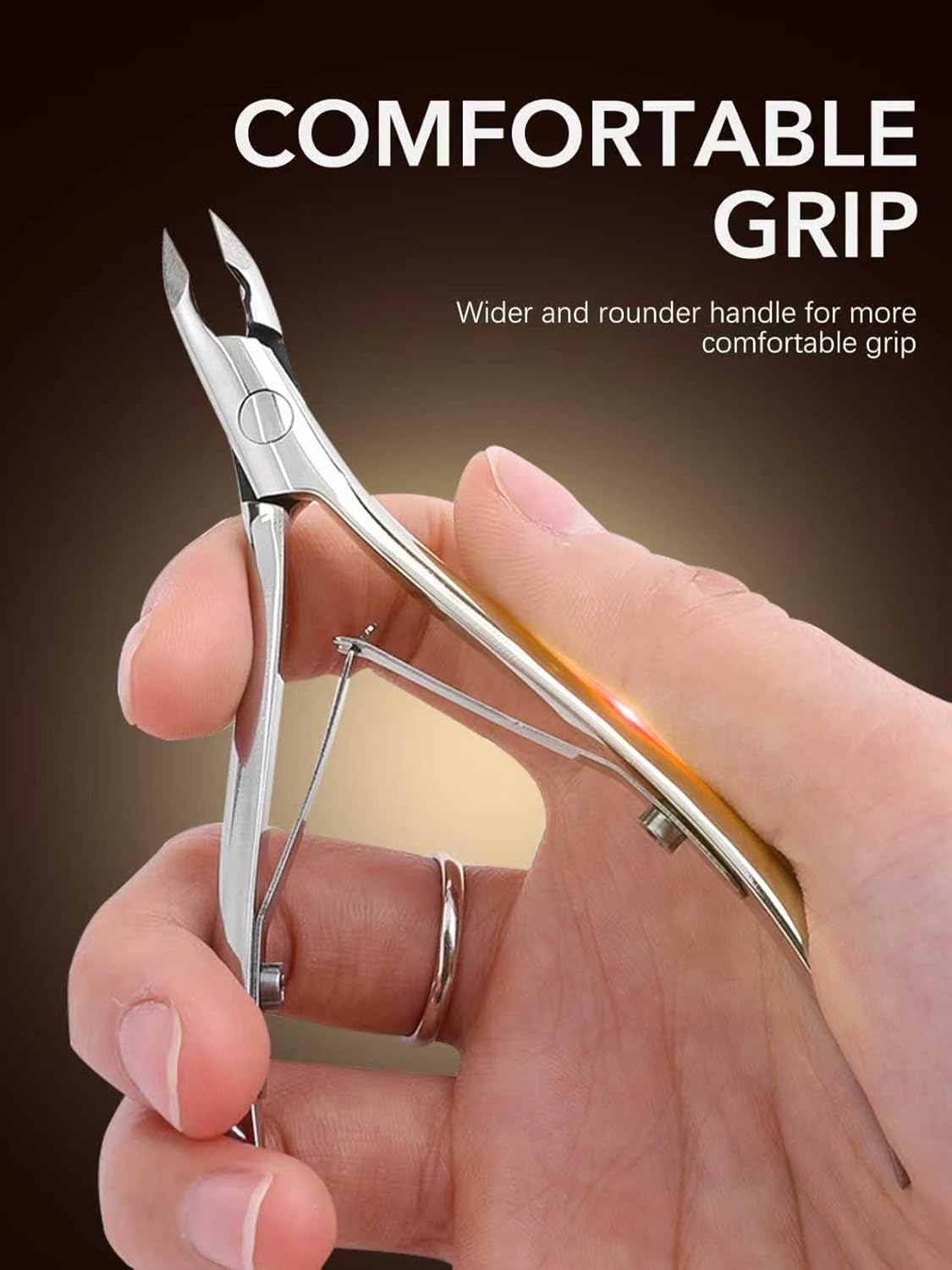 Cuticle Nippers, Professional Cuticle Trimmer Extremely Sharp Cuticle Cutter Stainless Steel Manicure Nail Cuticle Remover Tools for Women, Men, Home Salon Use