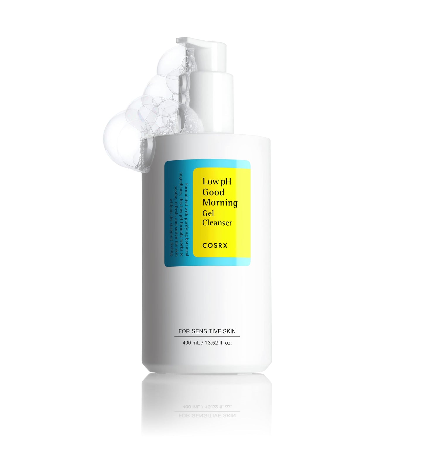 COSRX Low pH Good Morning Gel Cleanser, BHA Face & Body Wash, 13.52 fl oz