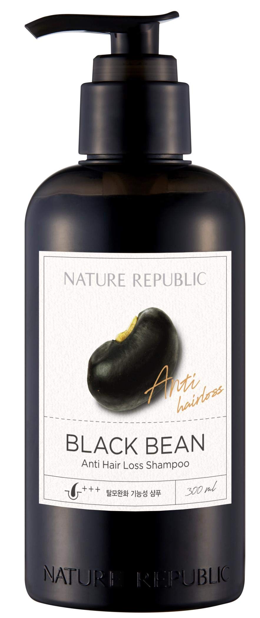 Nature Republic Black Bean Anti Hair Loss Shampoo - Effective for Thinning Hair and Hair, Gloss
