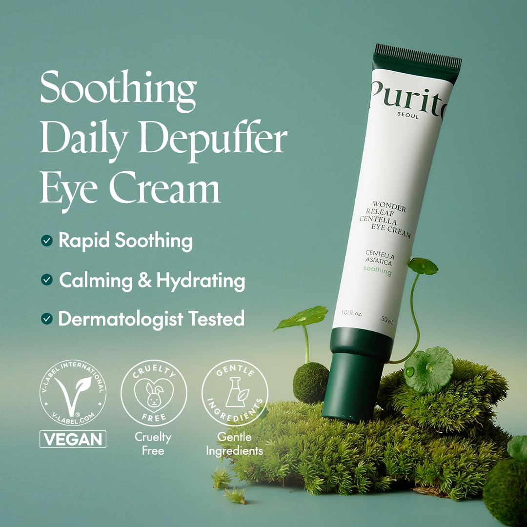 PURITO Centella Eye Cream | Soothing Cream For Dark Circles & Lines 1 fl oz