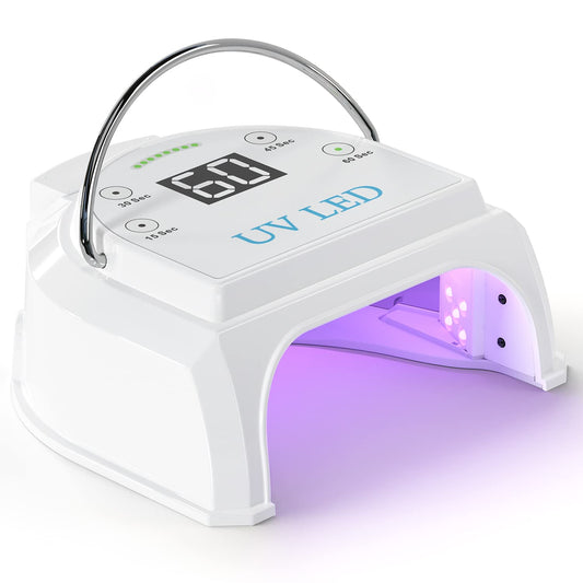 80W Professional Cordless UV LED Nail Lamp, UV Lights for Nails with 45 Beads and Rechargeable
