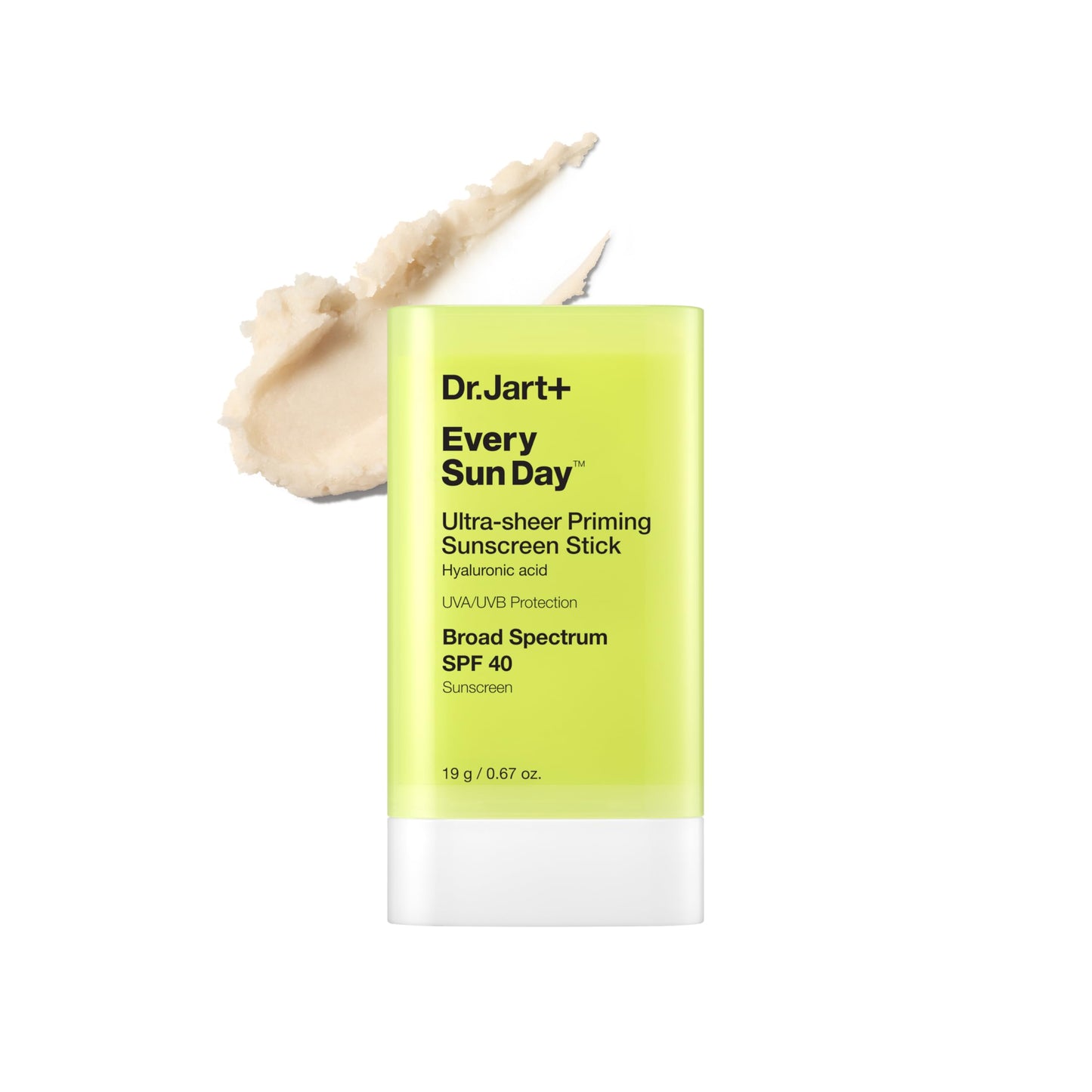 Dr.Jart+ Every Sun Day Invisible Korean Sunscreen Stick SPF 40 with Hyaluronic Acid | Glides Over