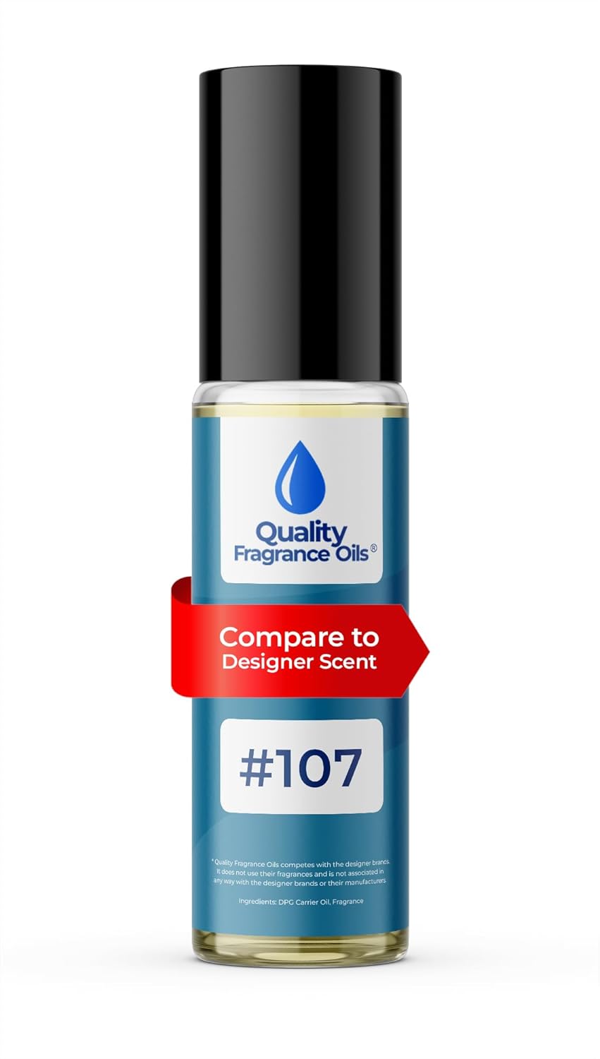 Quality Fragrance Oils' Acq. Di Gio Impression #107 | Long-Lasting Perfume Oil, Alcohol-Free, Strong Scent, 10ml Roll-On | Affordable Alternative to Designer Fragrances