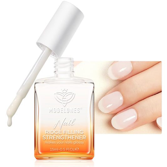modelones Nail Strengthener Milky White Nail Polish Nails Repair for Damaged Nails Growth and