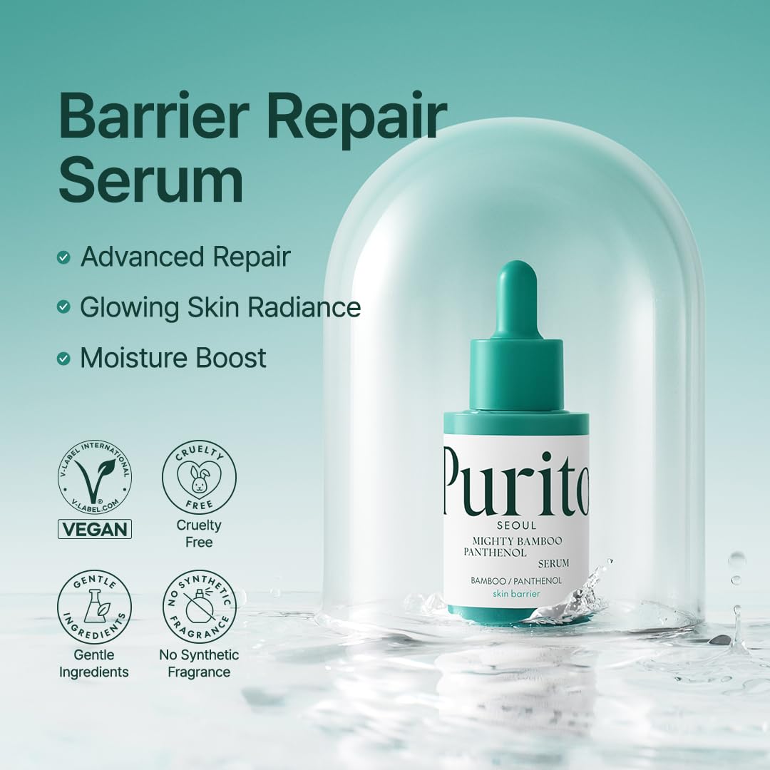 PURITO Bamboo Panthenol Serum | Deep Hydration Glow Facial Glass Skin Serum
