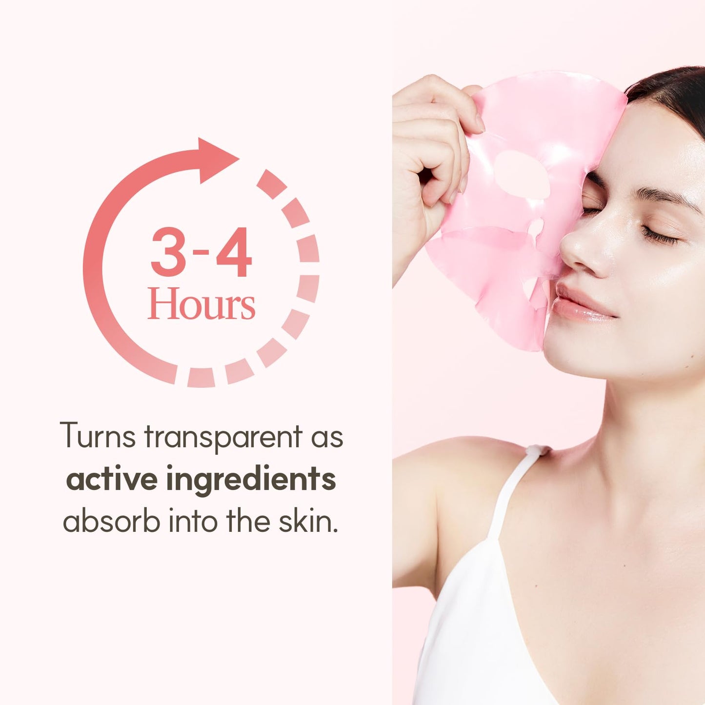 The Face Shop Rose PDRN Pink Collagen Face Mask, Korean Glass Skin Essential, Hyaluronic Acid for