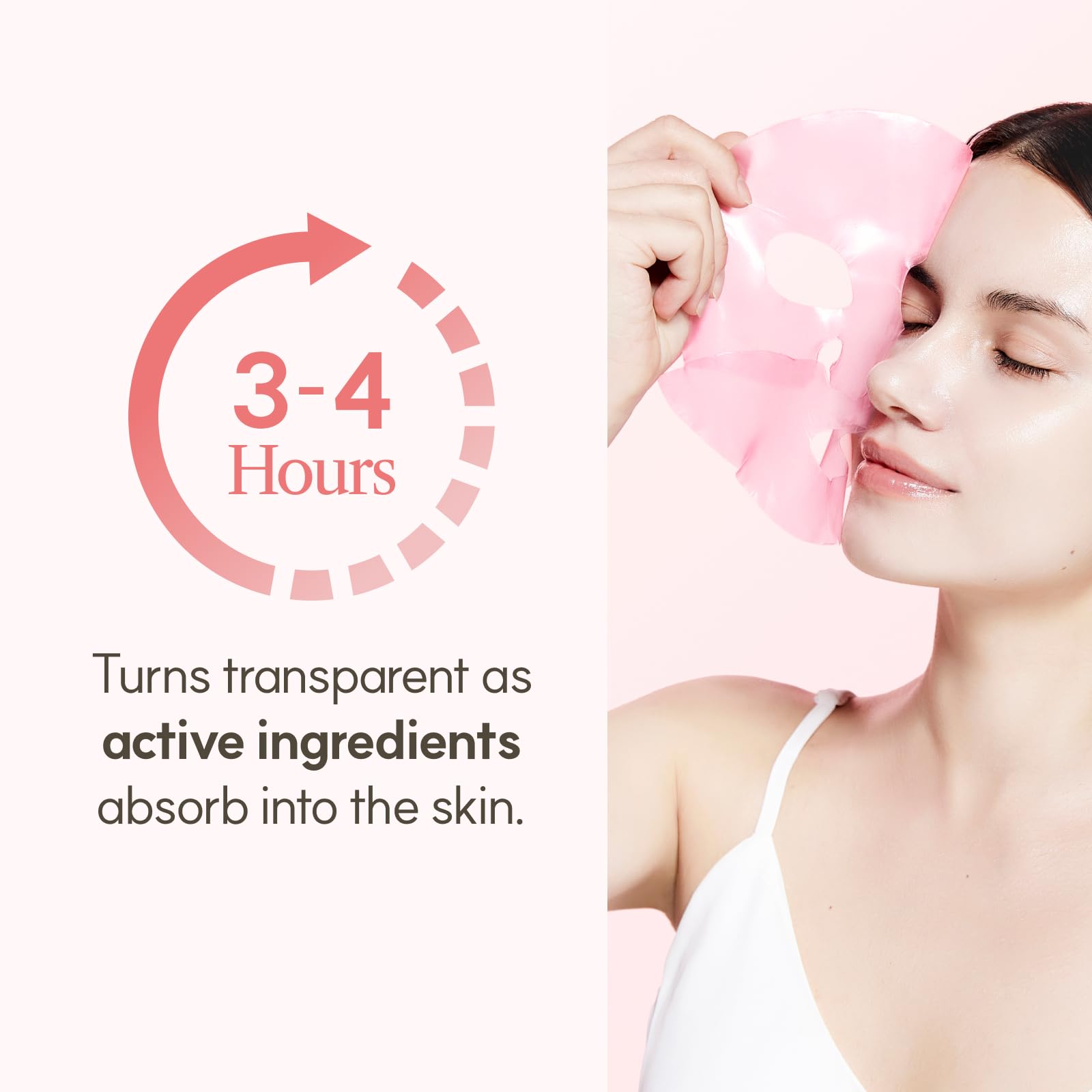 The Face Shop Rose PDRN Pink Collagen Face Mask, Korean Glass Skin Essential, Hyaluronic Acid for