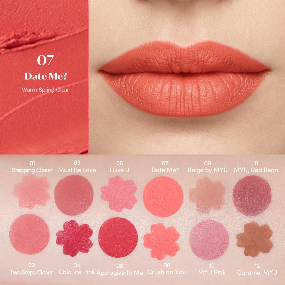 ETUDE Soft Fixing Lip Tint (Date Me?) – Blurring Matte Finish, Lightweight Creamy Texture