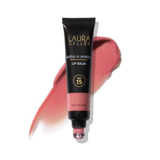 LAURA GELLER NEW YORK Shine-n-Shield Lip Balm SPF 15, Sunset Sands - Nourishes, Hydrates & Protects Lips